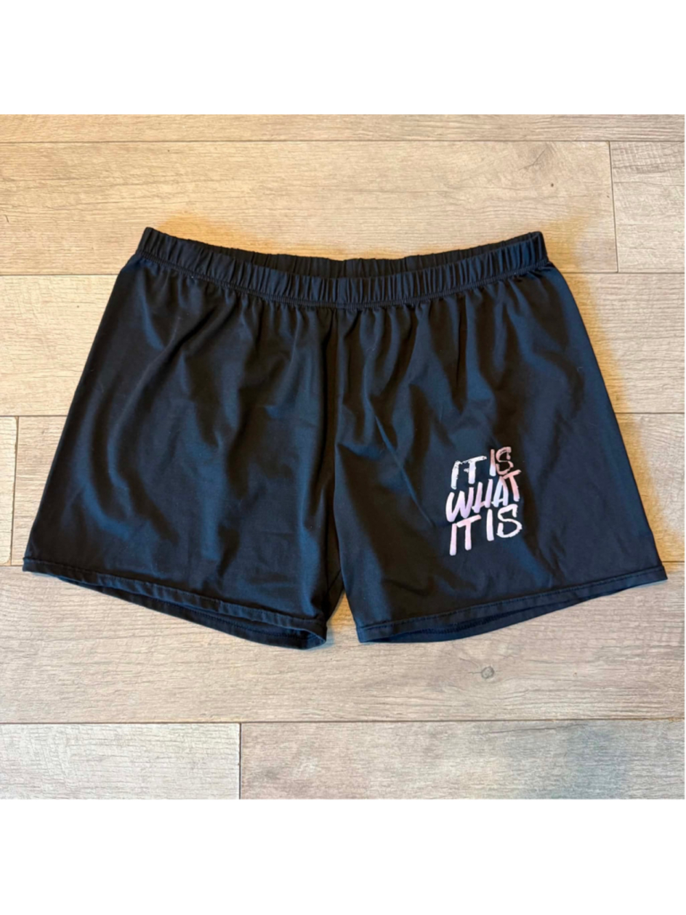 Women's Athletic Shorts 5X Black with Pink